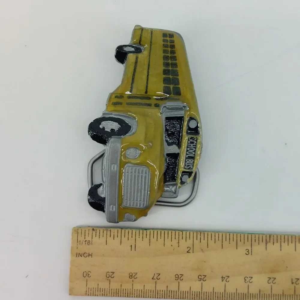 Great American Buckle Yellow Enamel School Bus Belt Buckle
